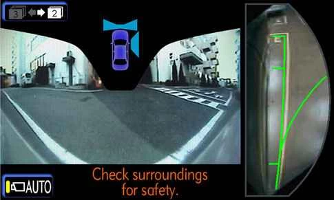 レクサスのワイドビューカメラ