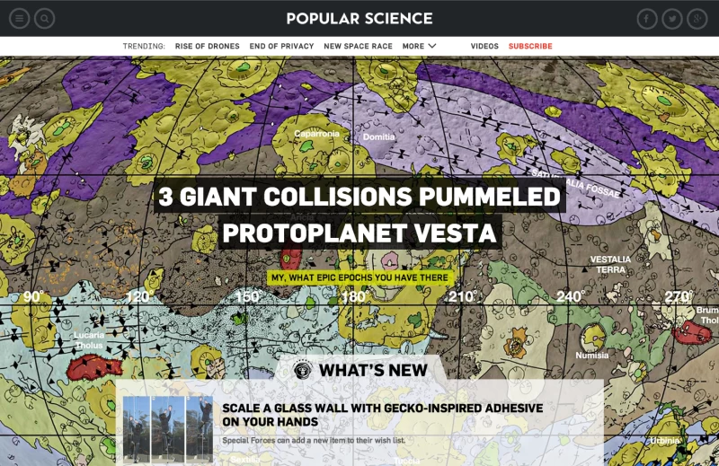 PopSci.comホームページのスクリーンショット