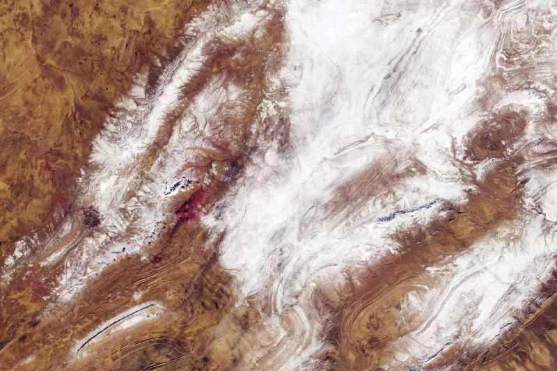 アルジェリア北西部の降雪