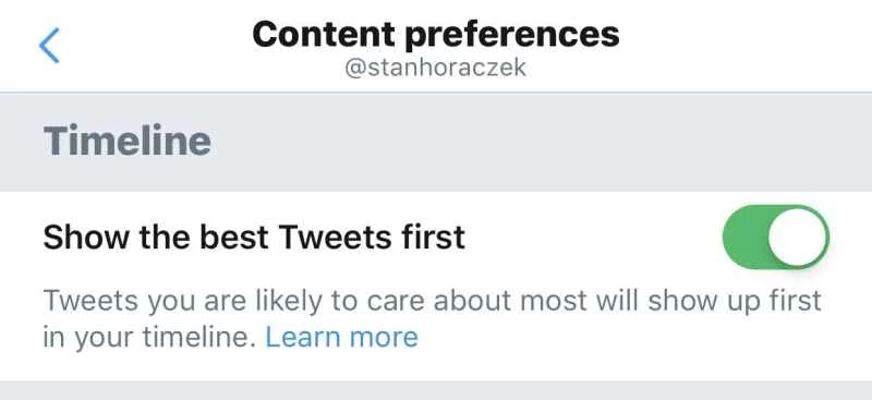 ベストツイートを最初に表示する