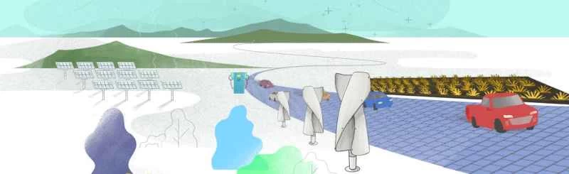 「ザ・レイ」として知られるジョージア州高速道路の区間のイラスト。