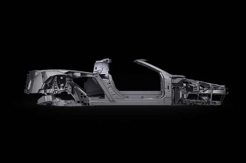 コルベットのシャーシの黒い背景