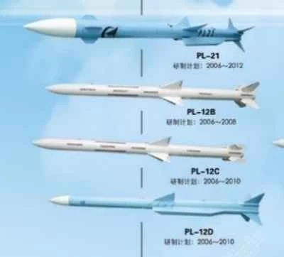 中国の幽霊艦隊のPL-12とPL-21D長距離ミサイル