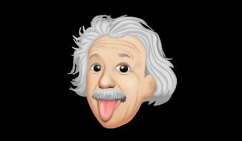アーサー・サッセの象徴的なアインシュタインの写真のEinsteinMoji