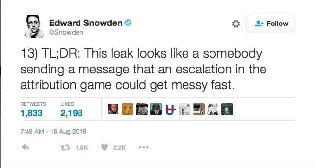 エドワード・スノーデンのツイート